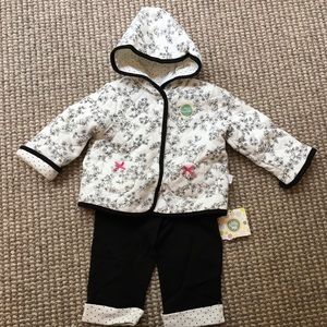 NWT Little Me jacket/pants set 6M